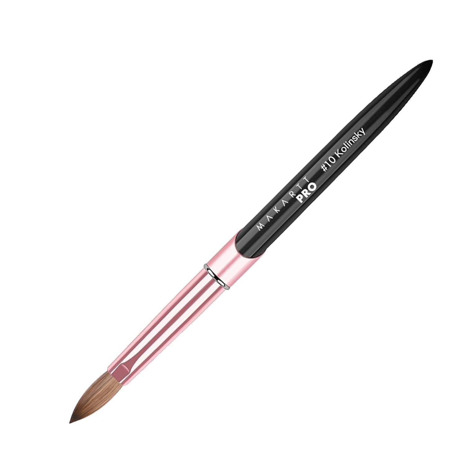 MakarttPro Kolinsky Acrylic Nail Brush Size 10 – 100% Pure Kolinsky Hair N