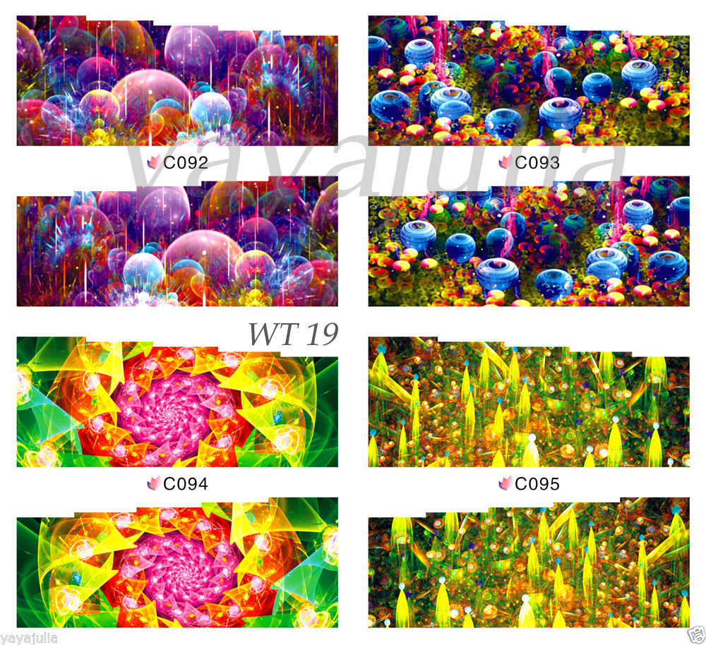20 sets Full Coverage Water Slide Transfer Decal Colorful Spring Design Nail Art