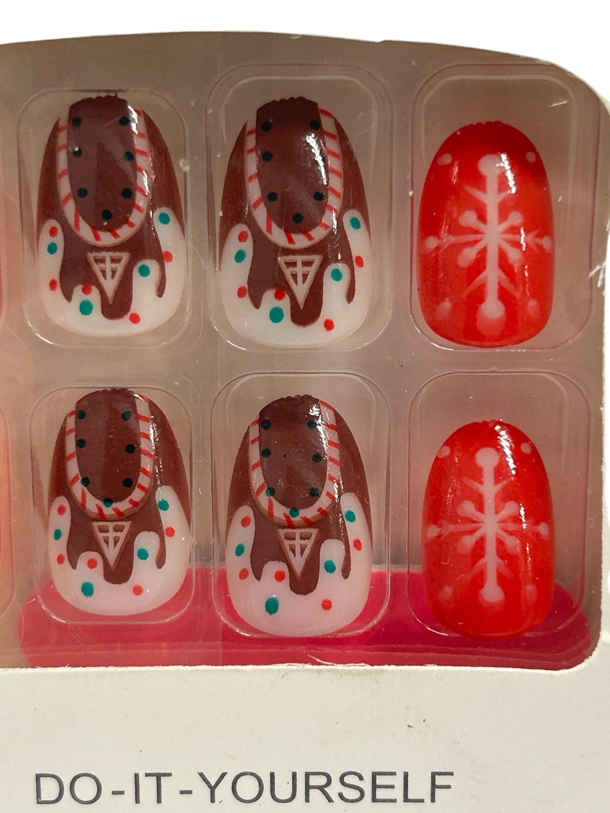 Christmas Press On Nails “YOUR CHOICE” Reindeer, Snowflake, Gingerbread, Lights