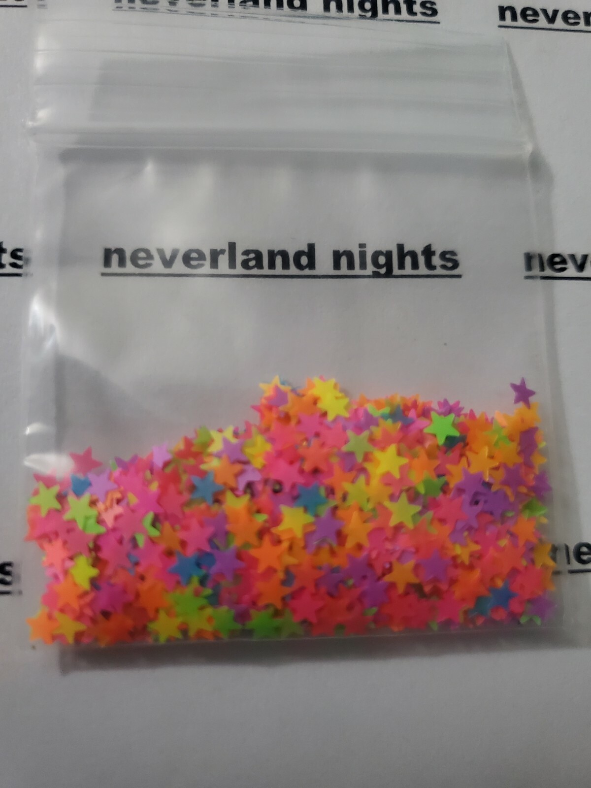 Rainbow stars, mix of 3mm star glitter sequins, matte glitter for nails