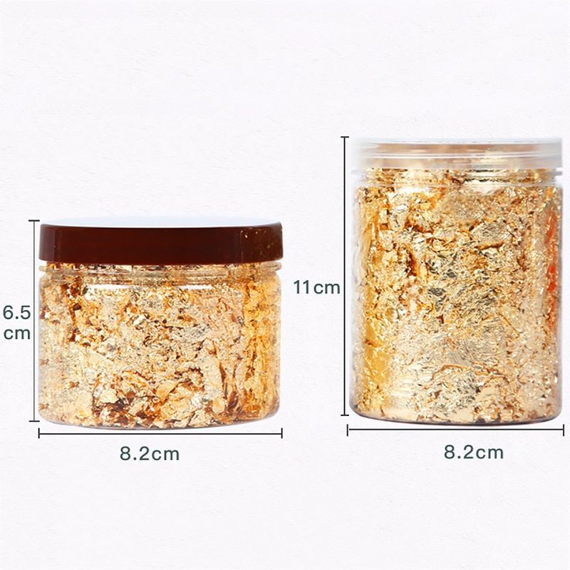 3/4/5/10g Shiny Gold Leaf Flakes Sequin Glitter Confetti For Painting / Nail Art