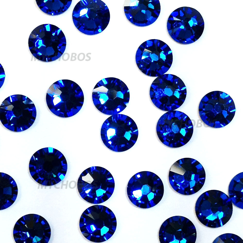 Swarovski 2058/2088 crystal flatback No-Hotfix rhinestones 144 CAPRI BLUE (243)