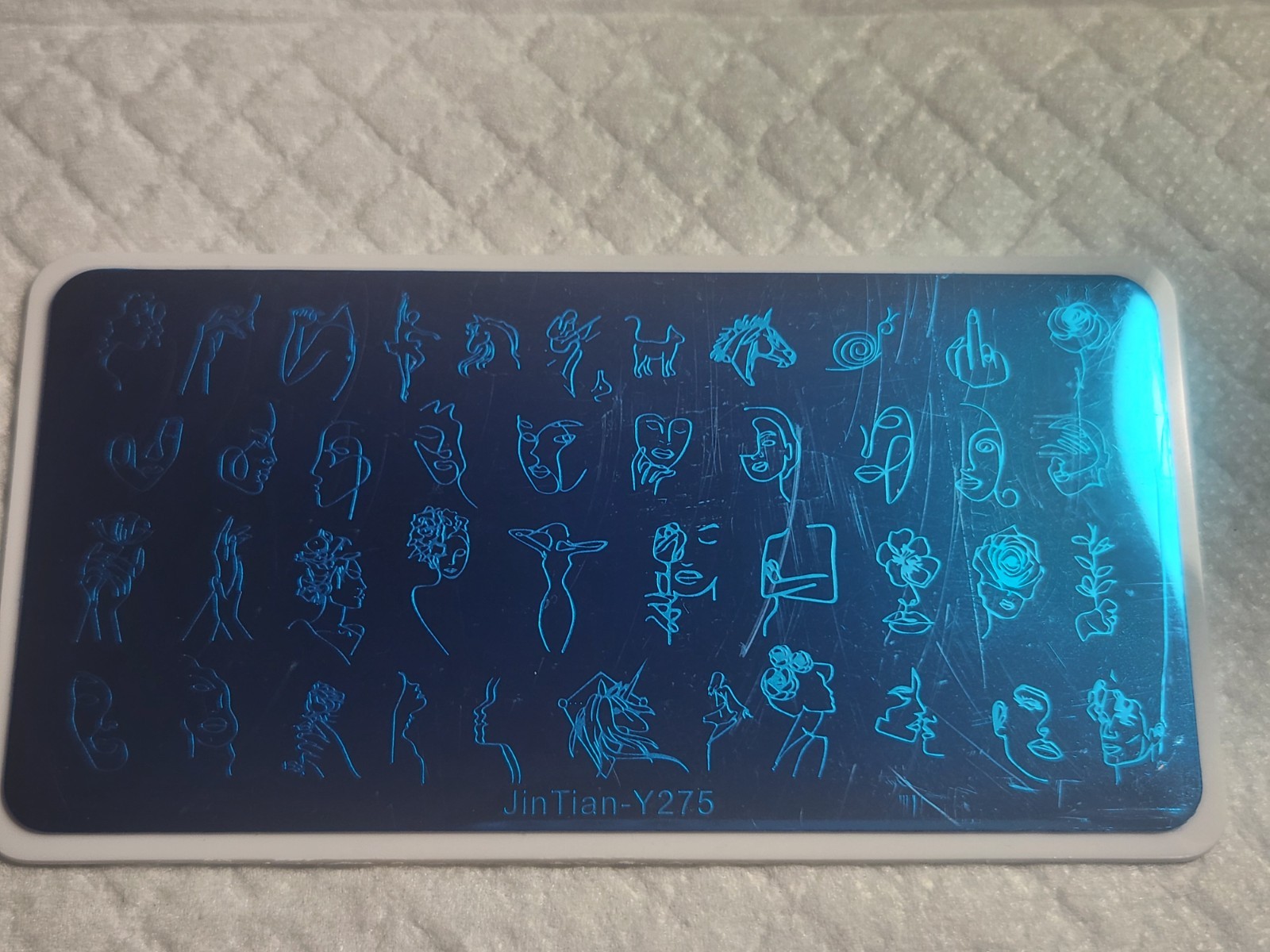 Nail Stamping Plate -JinTian Y-275 – Feminine Power Line Art – New