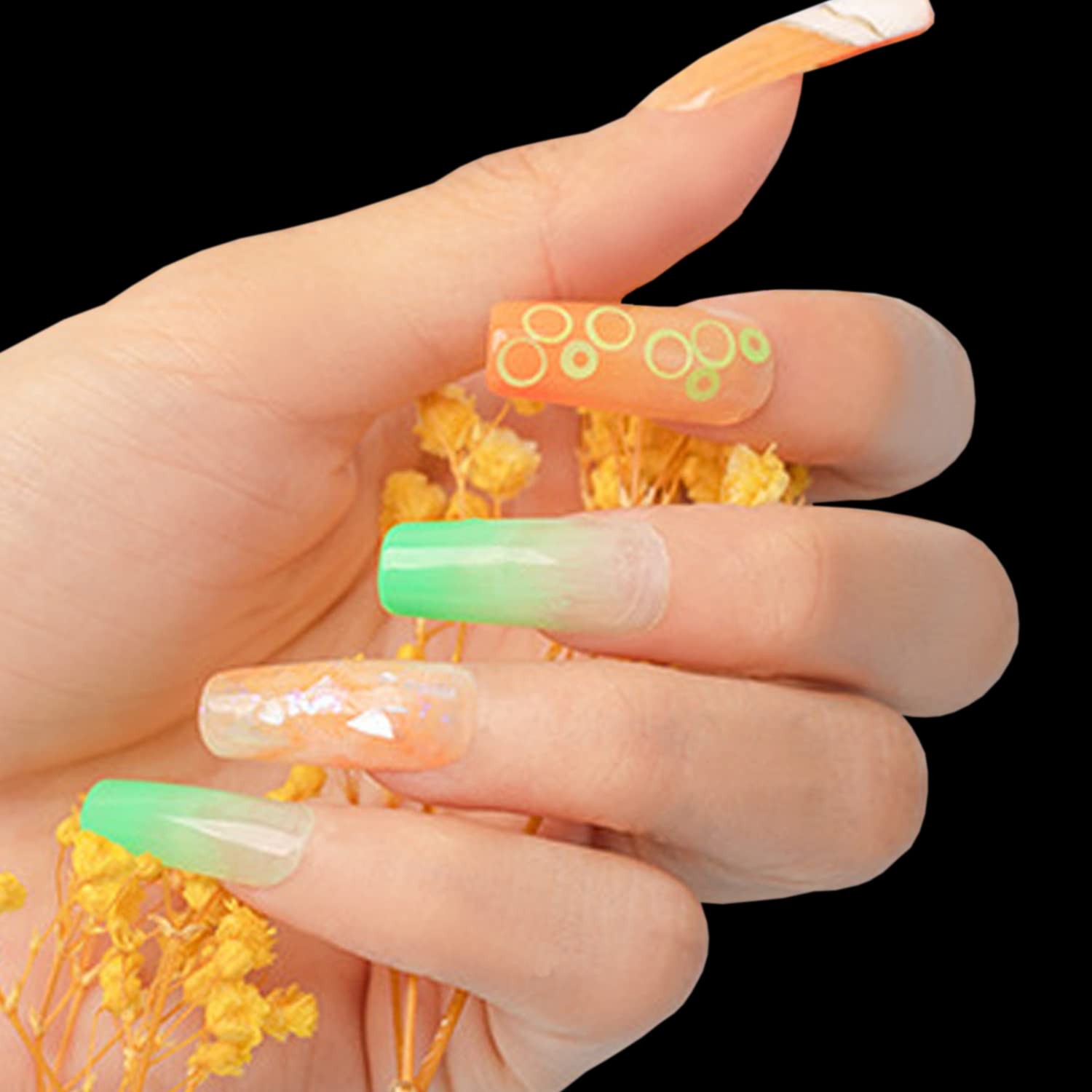 Holographic Nail Glitter Flakes, Fluorescent Nail Art Sequins Design, Mixed L…
