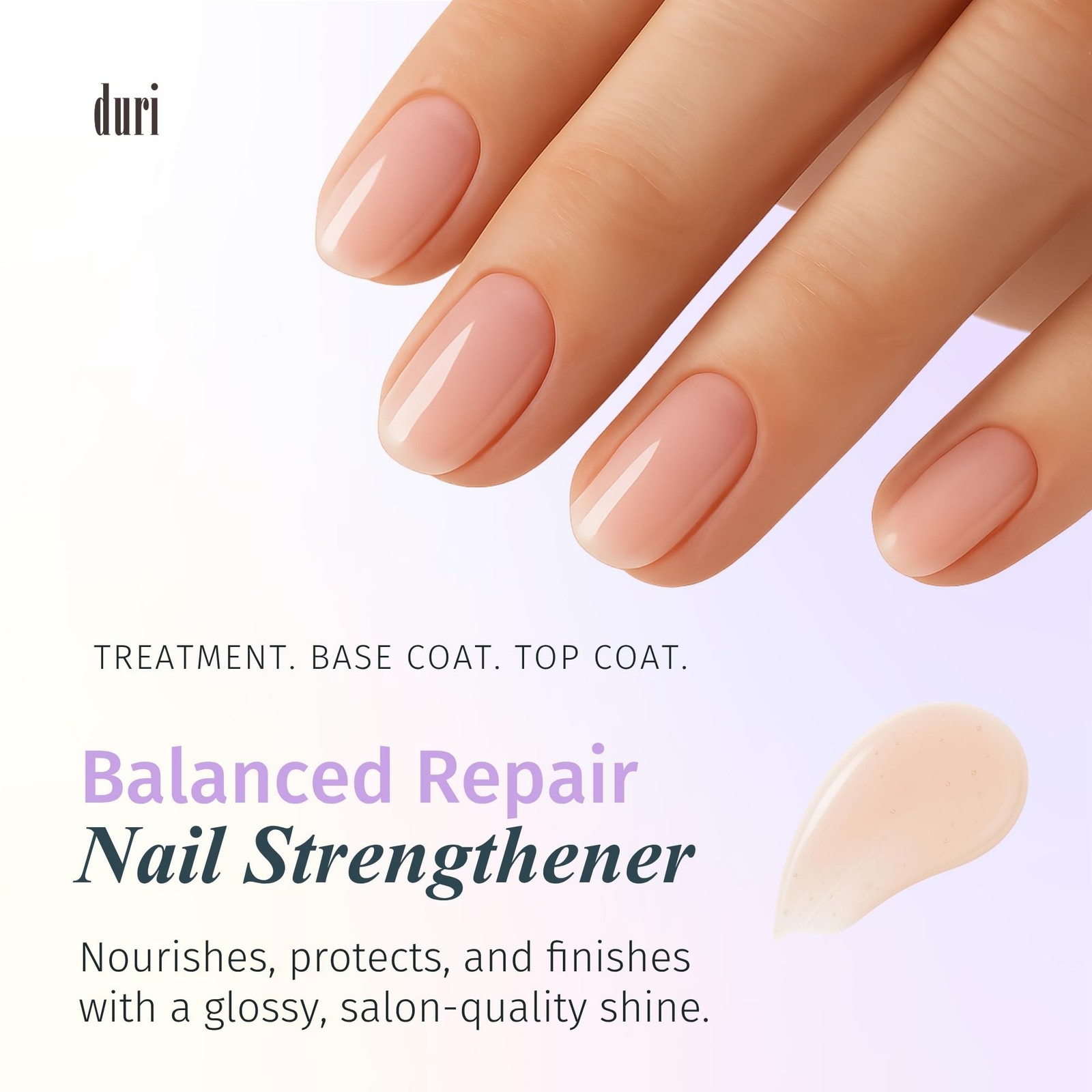 Duri Rejuvacote 2 Nail Growth Base and Top Coat, Balanced Repair – Nail Harde…