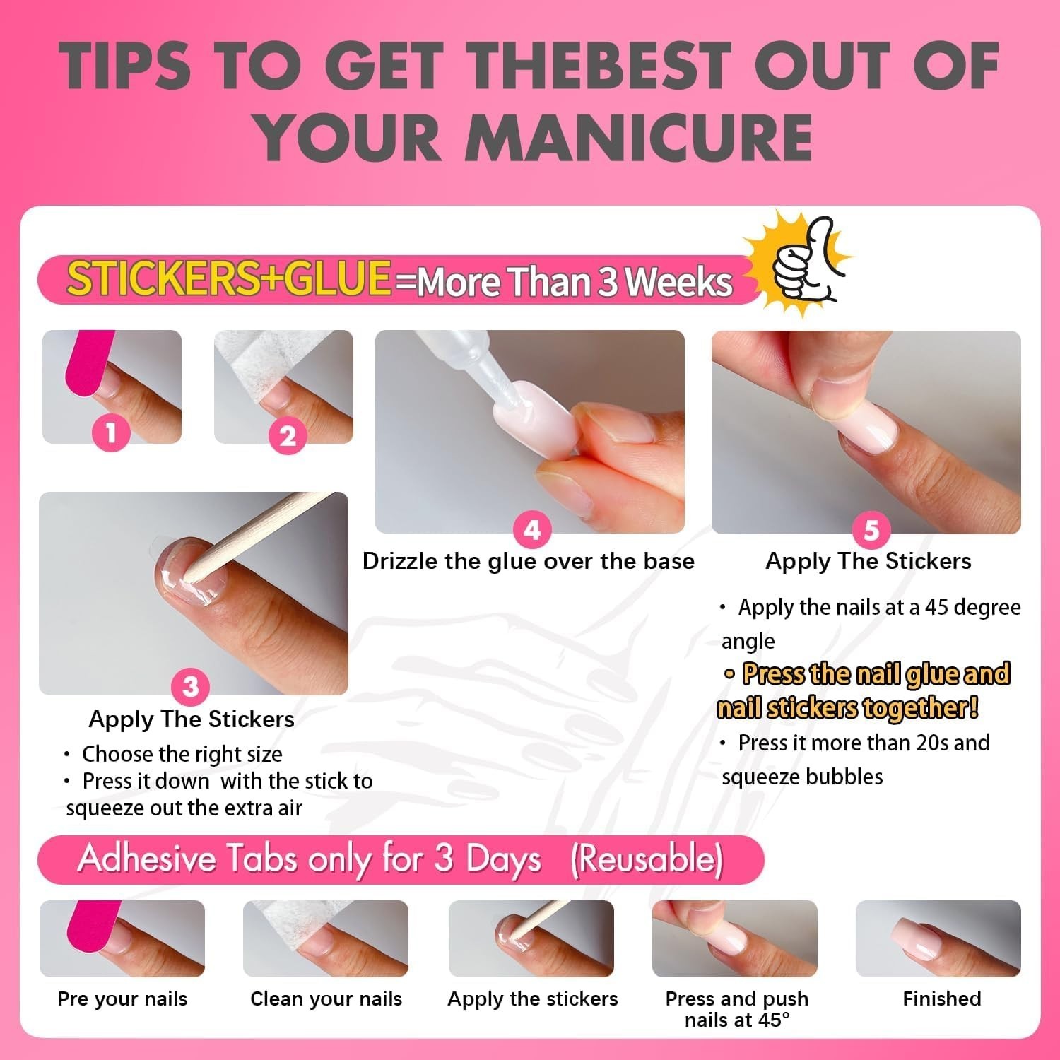 Beautiful Glossy Hot Pink 24-Pc Press-On Nails – Perfect Fit for Any Occasion