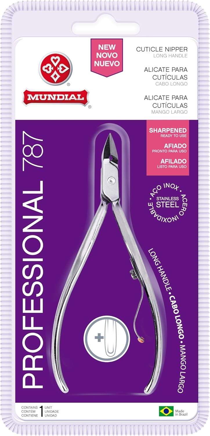 787 Professional Cuticle Nipper – Long Handle Stainless Steel, Smooth Action