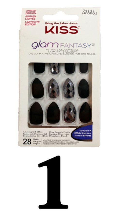 Kiss Salon Glam Fantasy Nails Special FX 28 Illusion Press On Nails Medium, Long