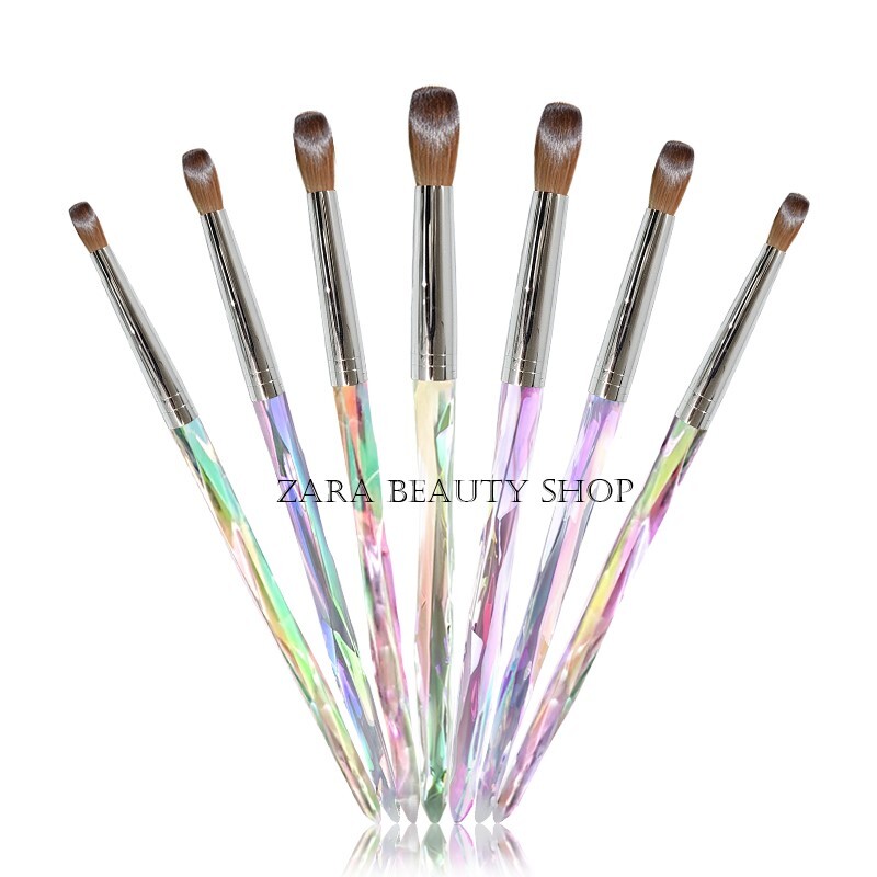 100% Pure Kolinsky Acrylic Nail Brush for Manicure Powder Diamond Handle 8-16