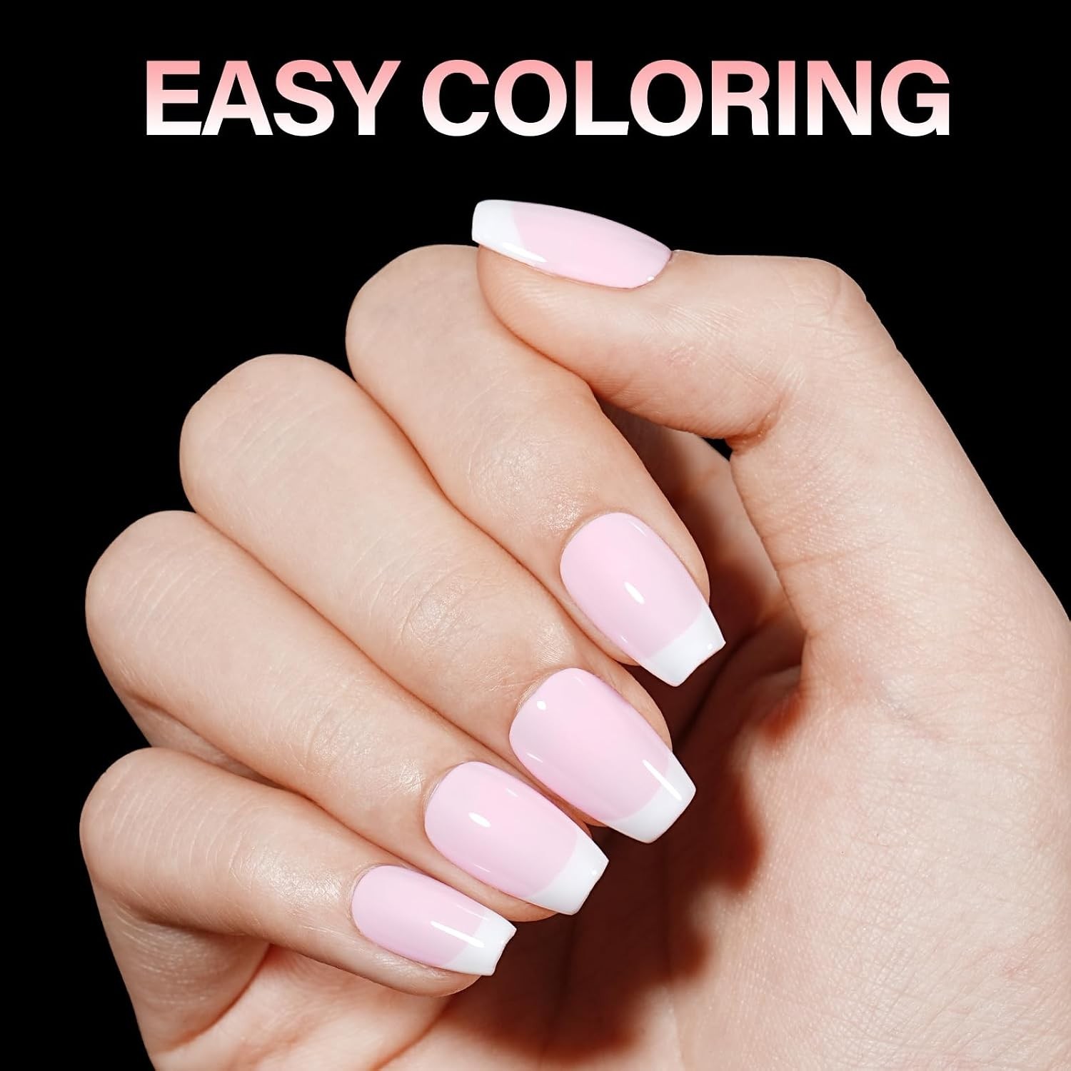 Flexible Short Coffin Nail Tips – Pre-Filed Clear Gelly, 216PCS for At-Home Glam