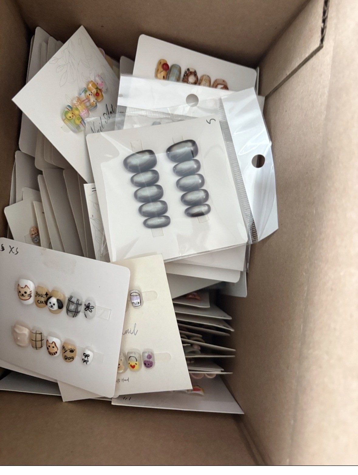 ✨ Size XS Mystery Box / Blind Box: 5 Pairs of Hand-Painted Press-On Nails ✨
