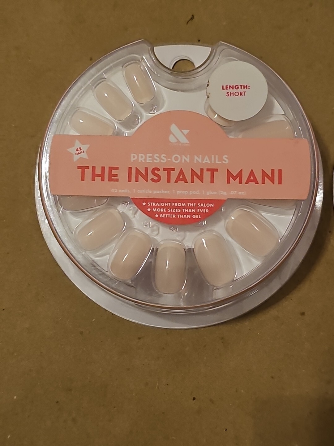Instant Mani Short And Medium Length Layered Circles Press On Nails 42 Ct x 2