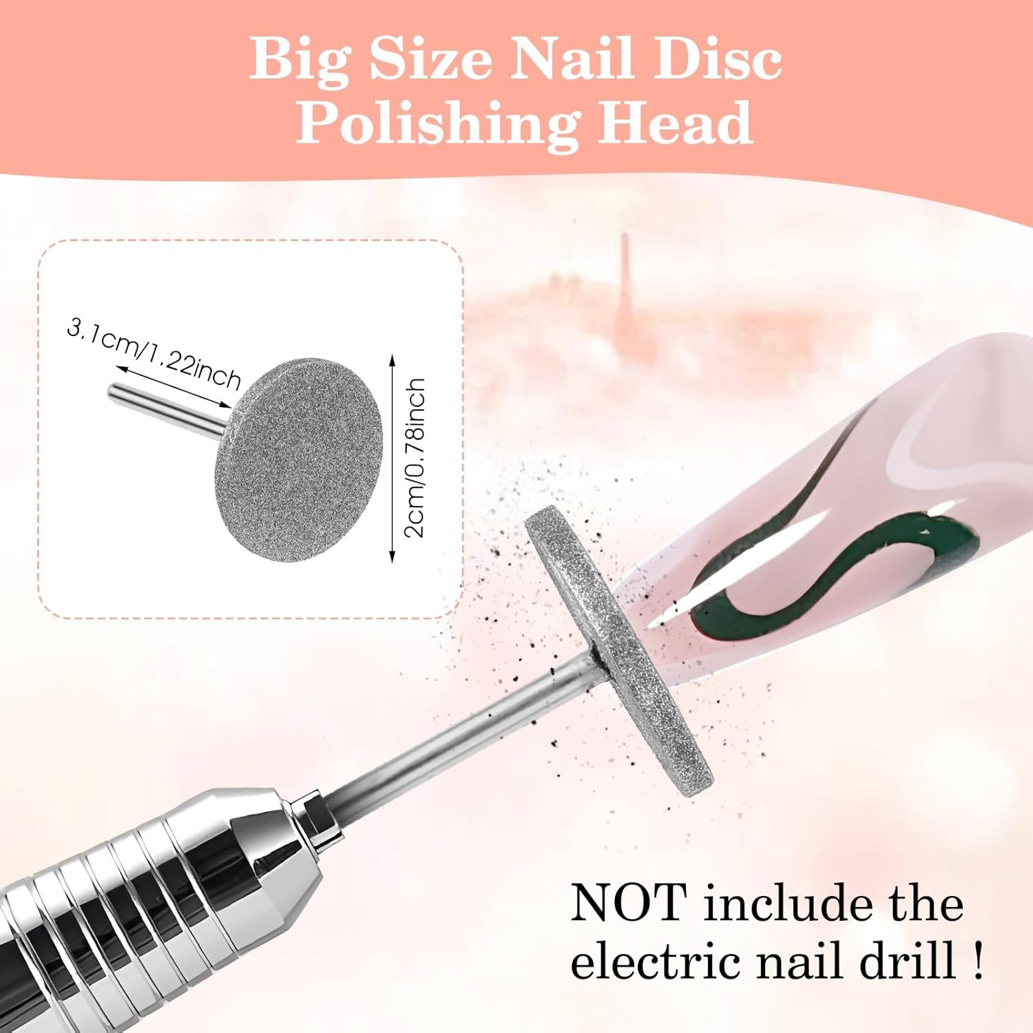 Sanding Disc Nail Drill Bits, Flat Nail Drill Bits, Electric Foot
