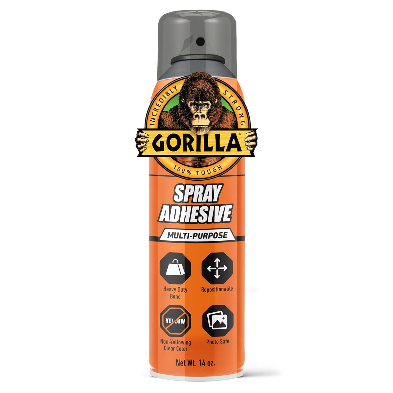 Heavy Duty Spray Adhesive Multi Purpose Repositionable Clear 14 oz Bond Paper