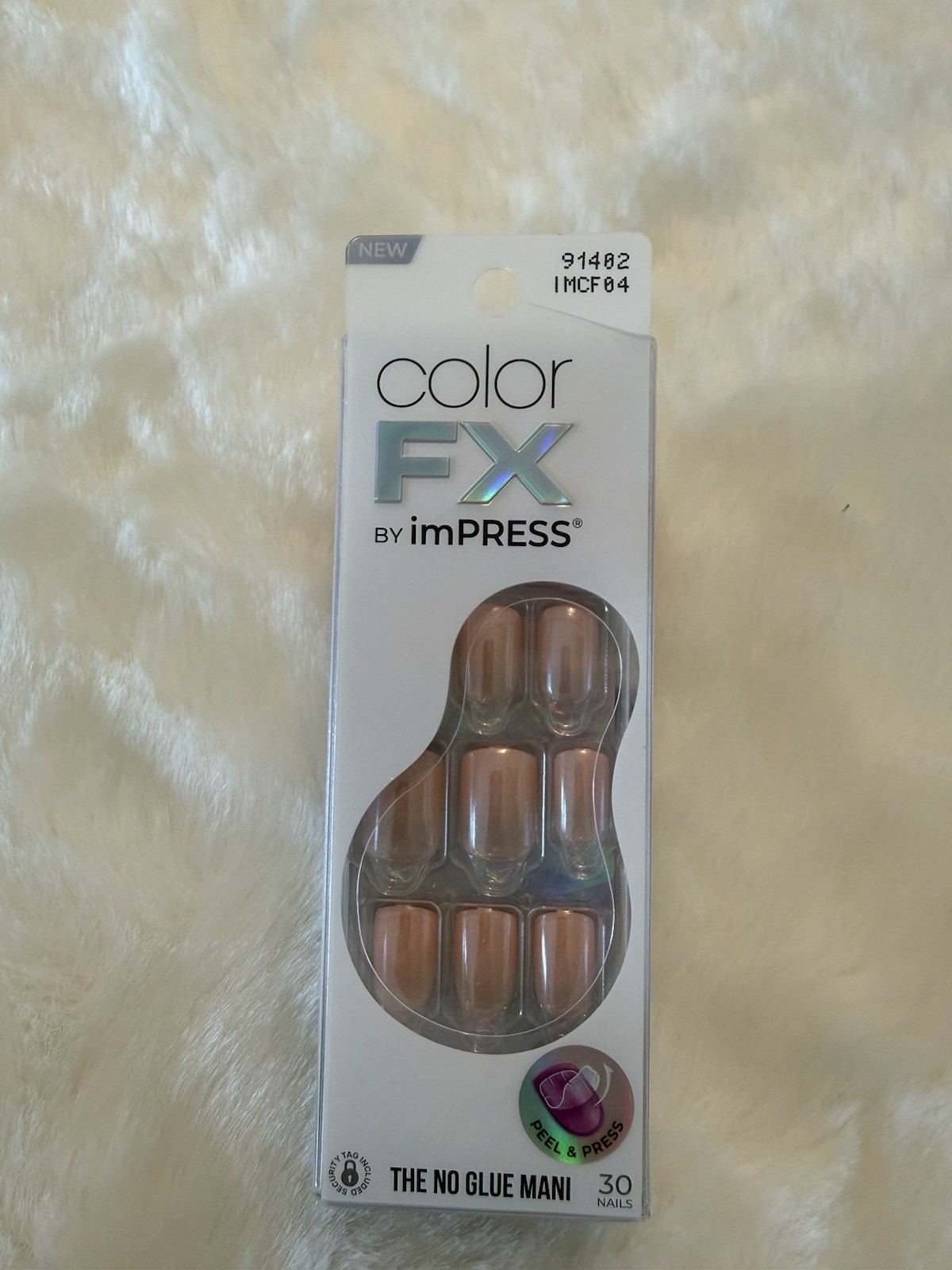 KISS No Glue Mani Press On Nails, Color FX, ‘Infinity’, Short Size