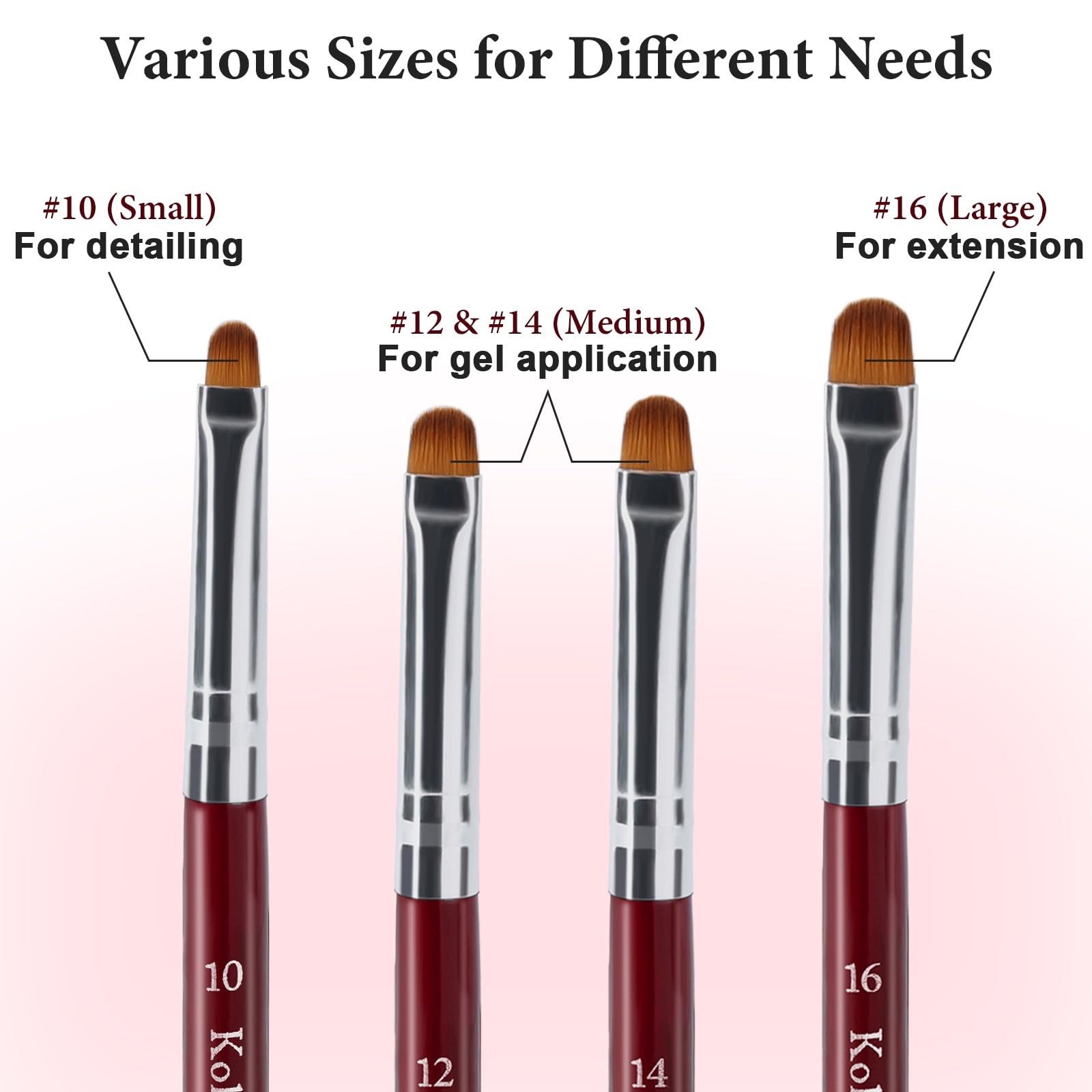 SIMPOR 4 Pieces French Tip Nail Brush and Clean Up Brush Set, Dual Ended Acry…