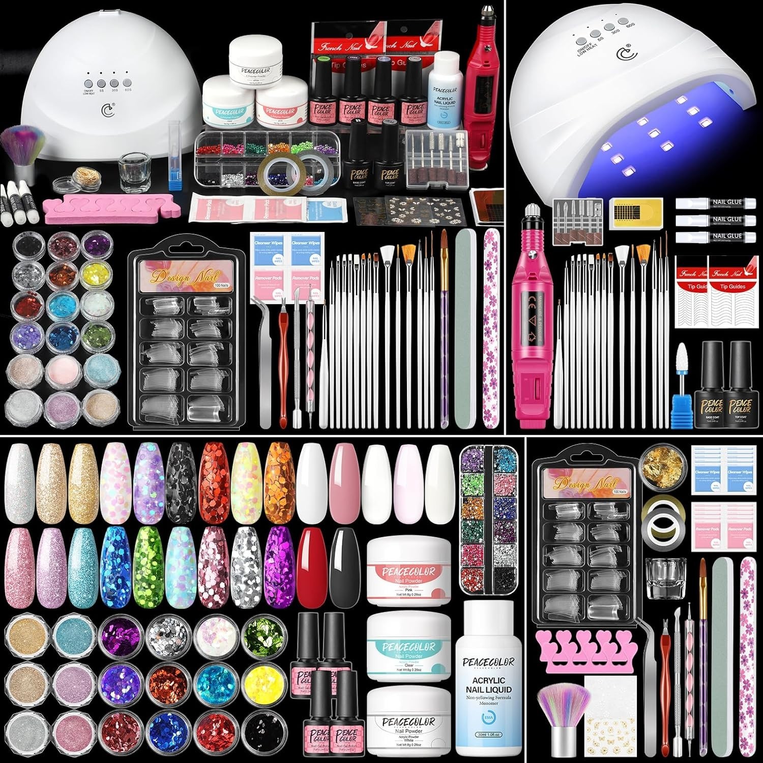 Acrylic Nail Kit for Beginners with Everything,Professional Nail Kit Acrylic Set