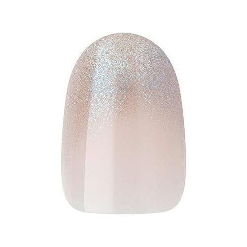 KISS Voguish Fantasy, Press on Nails, Dear Miracle, Beige, Short Oval, 28 Count