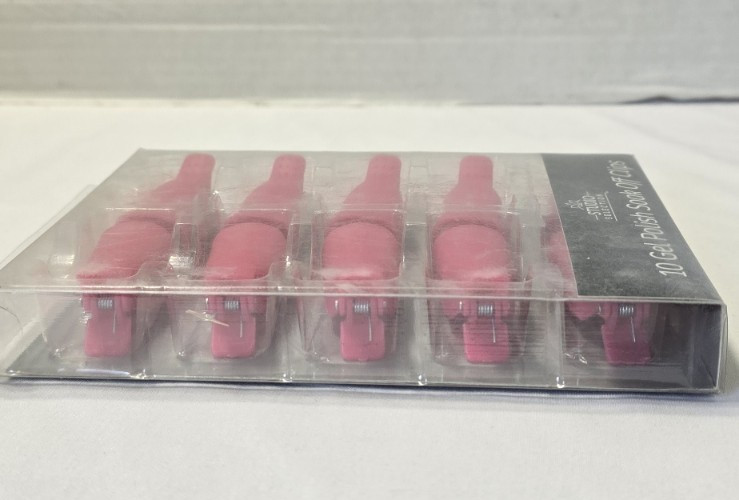 Studio Selection Nail LOT- 10 Pink Gel Polish Soak Off Clips + Cuticle Oil Kit