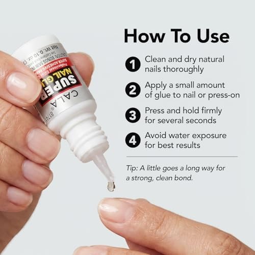 Super Nail Glue 4 Bottles Professional Salon Quality Strong