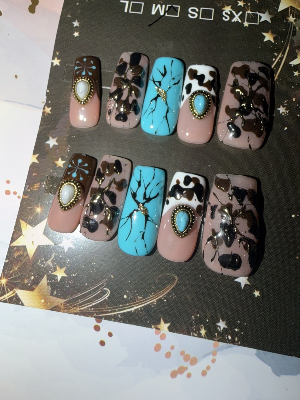 Let’s Rodeo Western Press On Nails