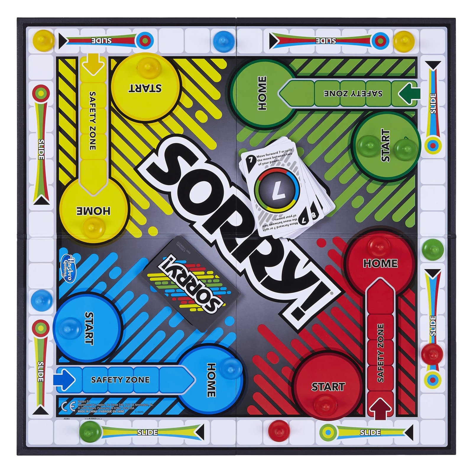 Sorry! Board Game for Kids Ages 6 and Up; Classic Standard, Multicolored