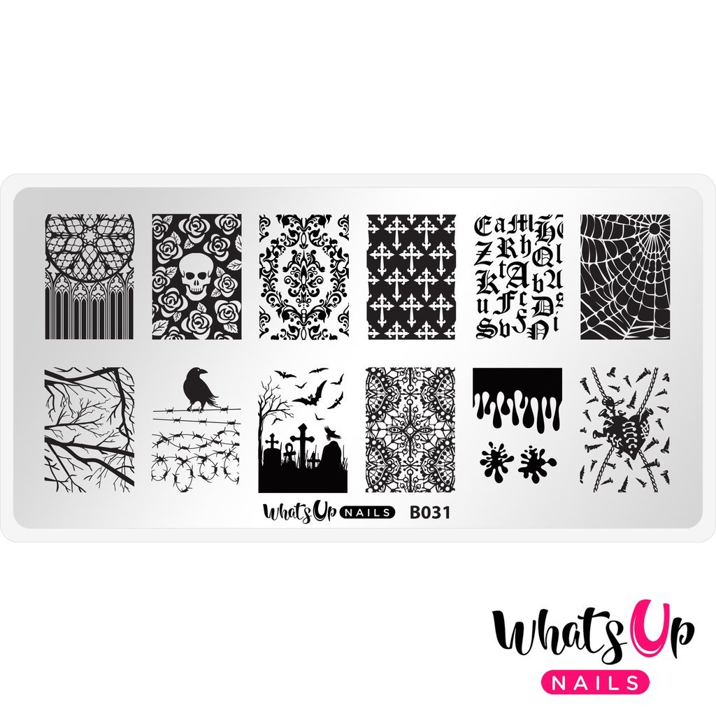B031 Gothic Affection Plate For Stamped Nail Art Design