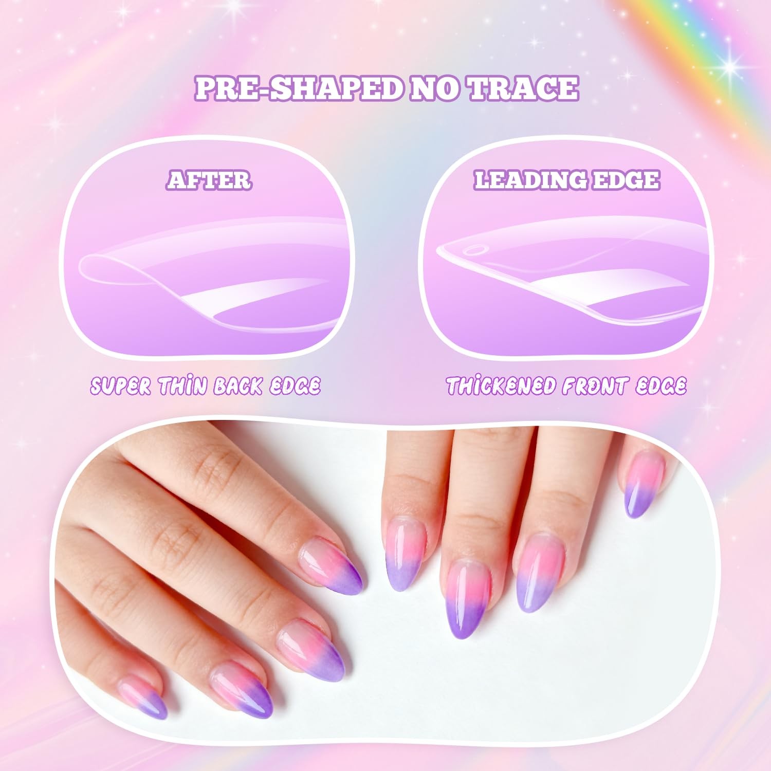 240Pcs Almond Kids Nail Tips – 12 Sizes Soft Gel Extra Short Press on Nails f…