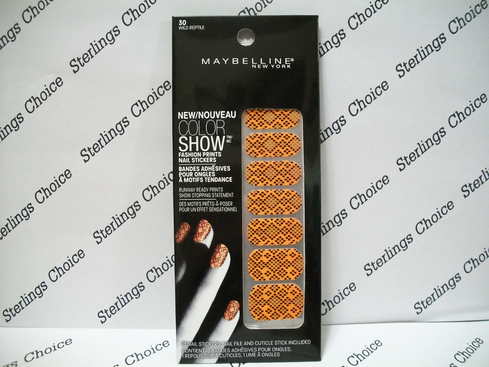 Maybelline Color Show Fashion Prints Nail Stickers #30 Wild Reptile