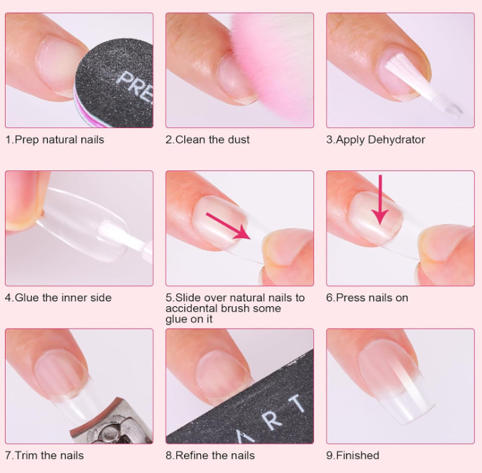 Makartt Super Strong Nail Glue Brush-On, Long-Lasting for Press-On Acrylic Nails