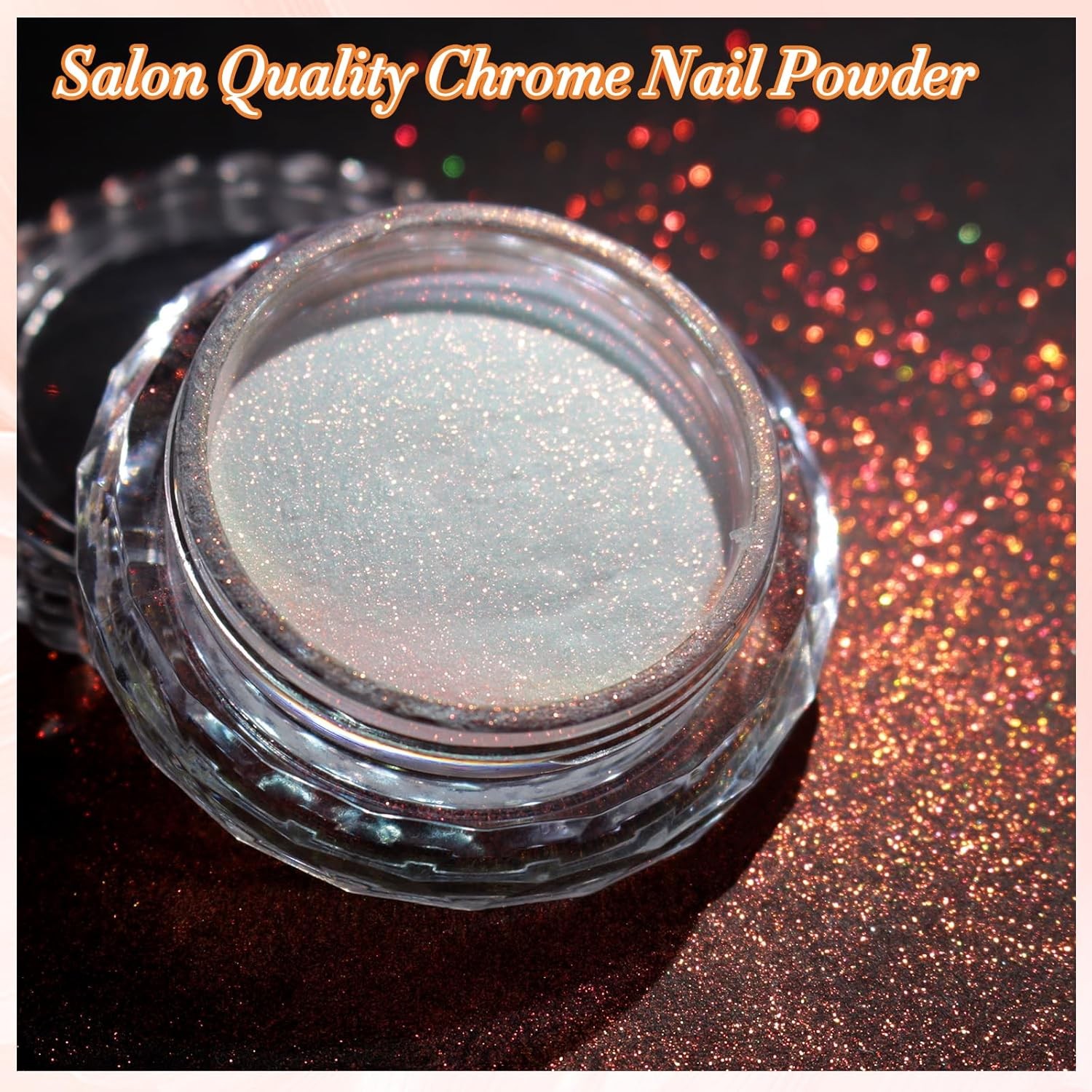 Unicorn Chrome Nail Powder, Aurora Unichrome Mermaid Sunset Glow