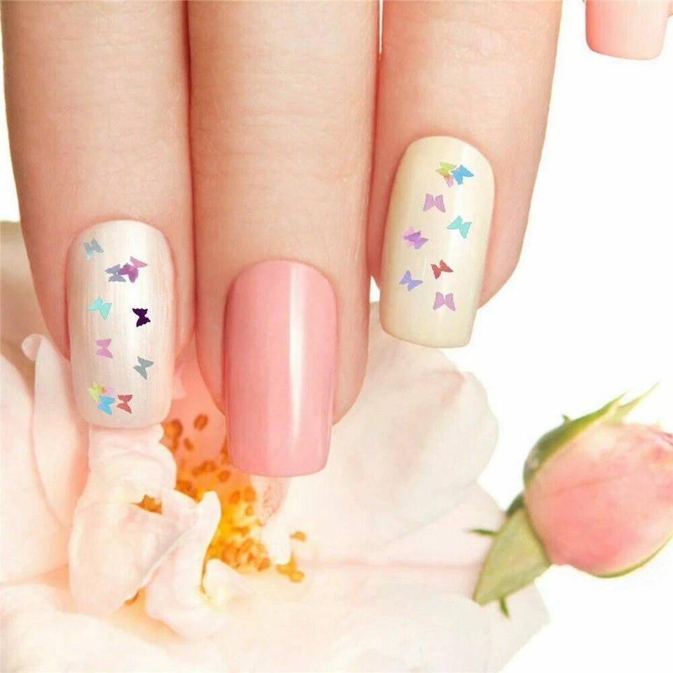 Nail Glitter Sequins Holographic Laser Butterfly Flakes Nail Art 3D Decoration