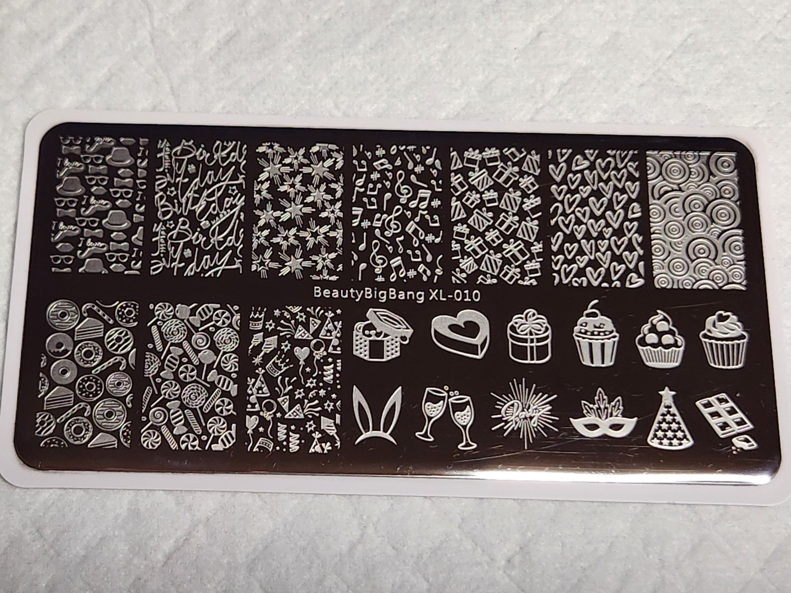 BeautyBigBang Nail Stamping Plate XL-010 Party, Celebration
