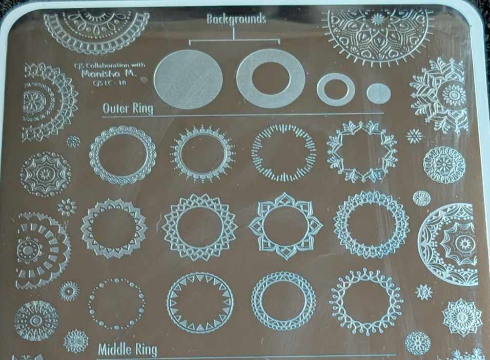 Nail Stamping Plate Mandala Clear Jelly Stamper CJS-LC18 Myriad of Mandalas