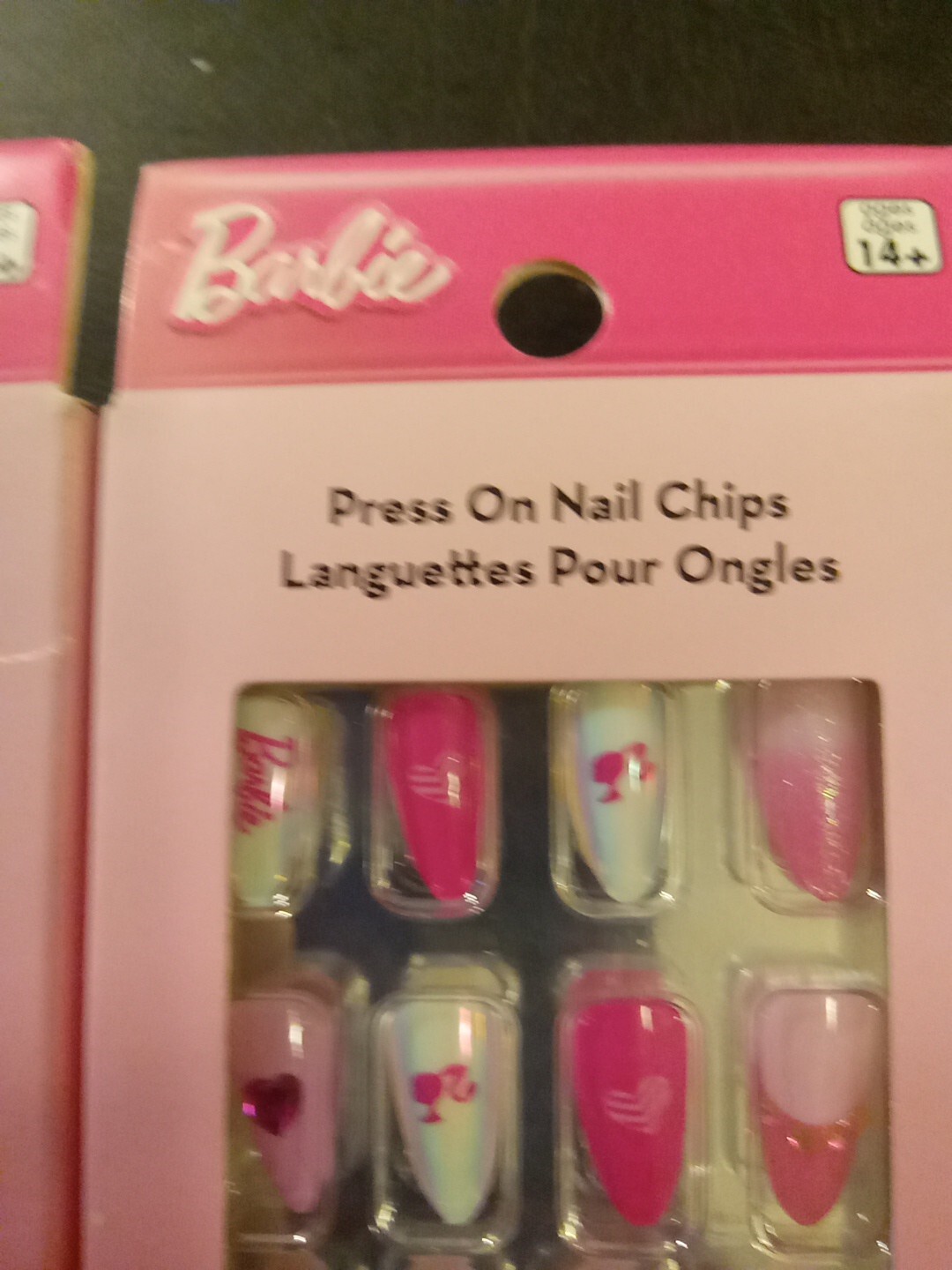 Lot Of 2 Barbie Press On Nail Chips 24 Count Per Box 12 Sizes Ages 14+ New