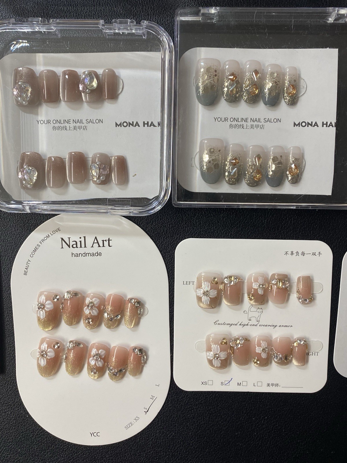 25 Pairs LOT-Handmade Press On Nails Reusable Size S Rebecca Minkoff Bag