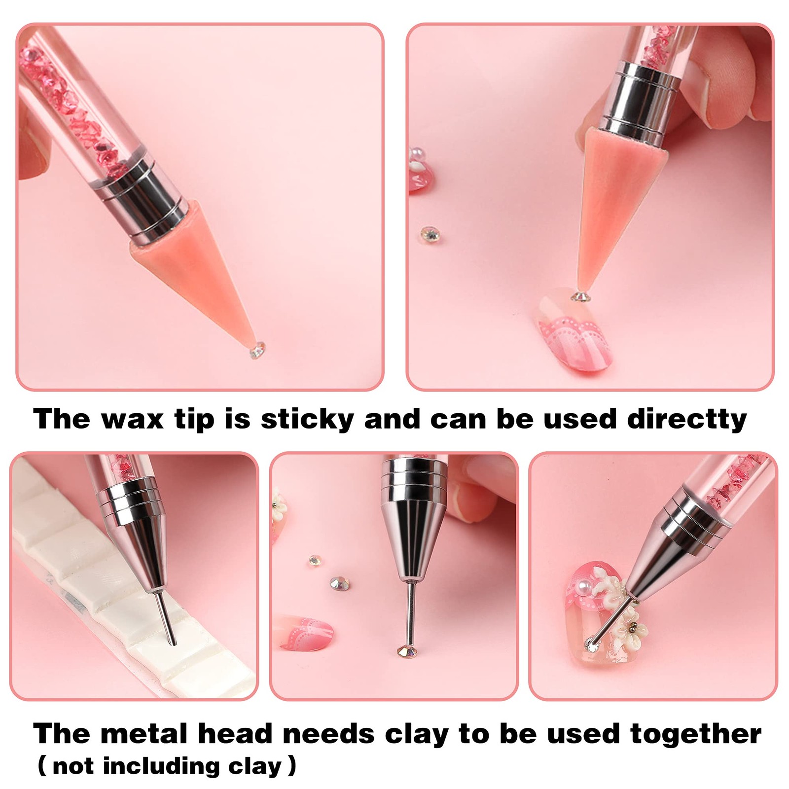 Rhinestone Picker Tool 2 Acrylic Handle Applicator