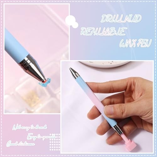 1 PCS Nail Art Rhinestone Picker Pens With 1 Box Spare Silicone Clay Tool