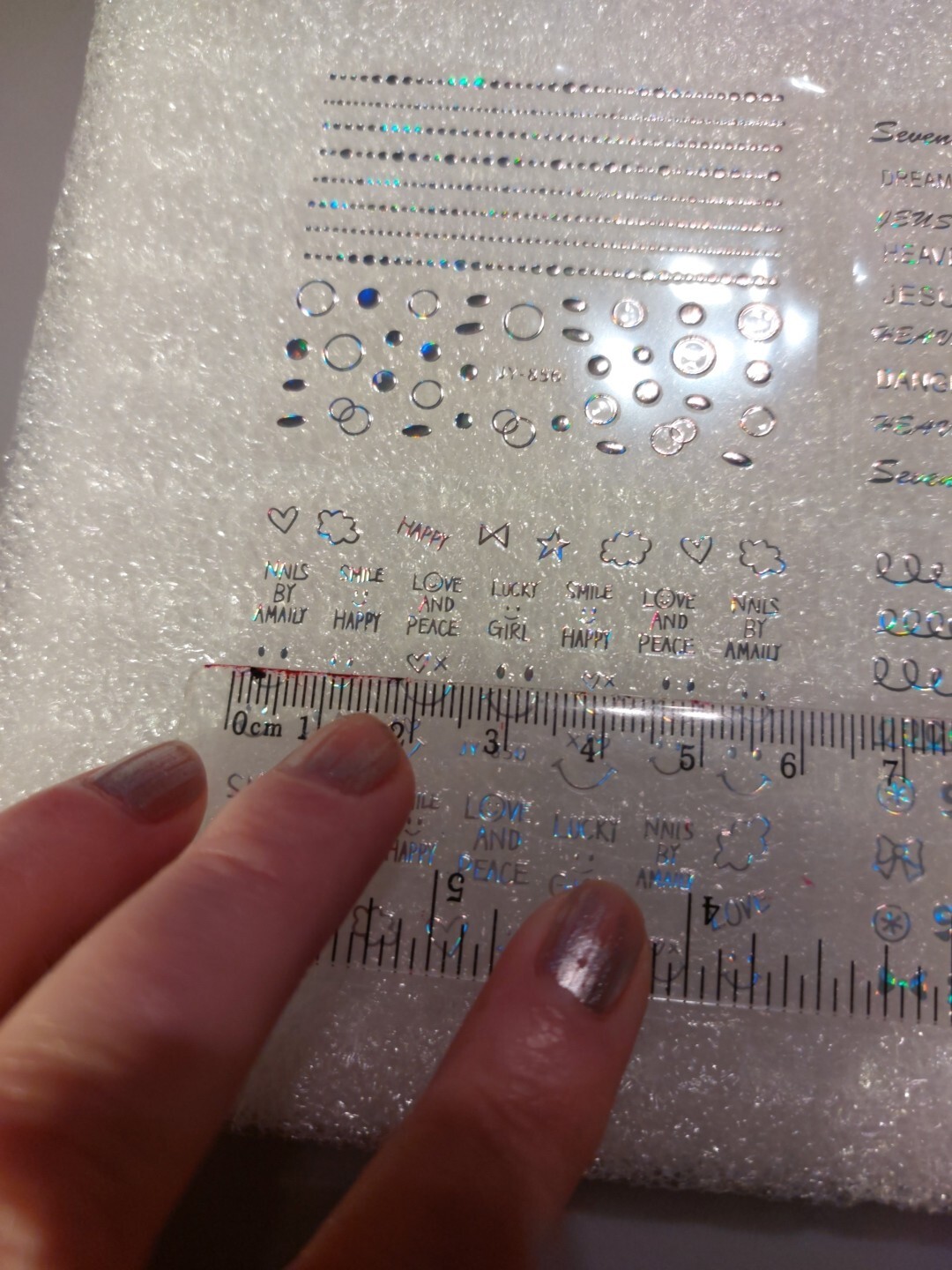 4 X Small Sheets Of Silver Nail Art Stickers (Dn302) New