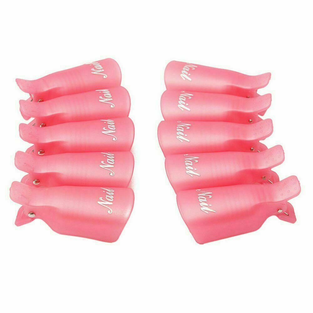 5Pcs/10Pcs UV Gel Polish Remover Wraps Silicone Soak Off Cap Clip Nail Art Tools