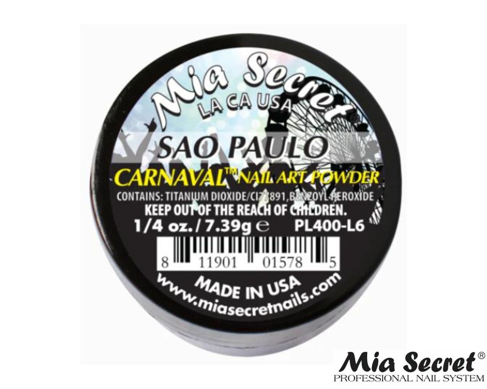 Mia Secret Nail Art Powder Carnaval Collection (SAO PAULO) 1/4oz