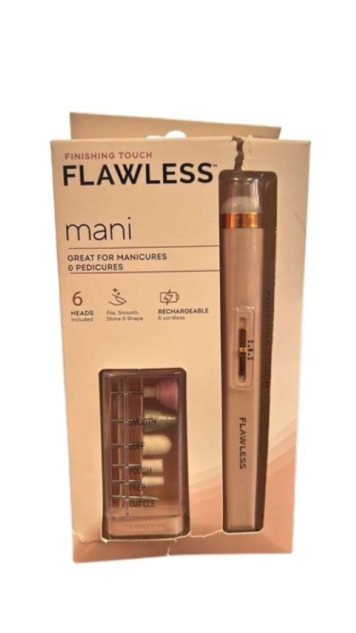 Finishing Touch Flawless Salon Nails Kit, Electronic Nail File and Full Manicure