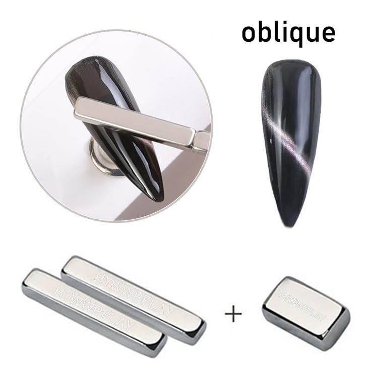 Charming 5-Piece Cat Eye Nail Magnet Set with Quality Acrylic & Glossy Finish