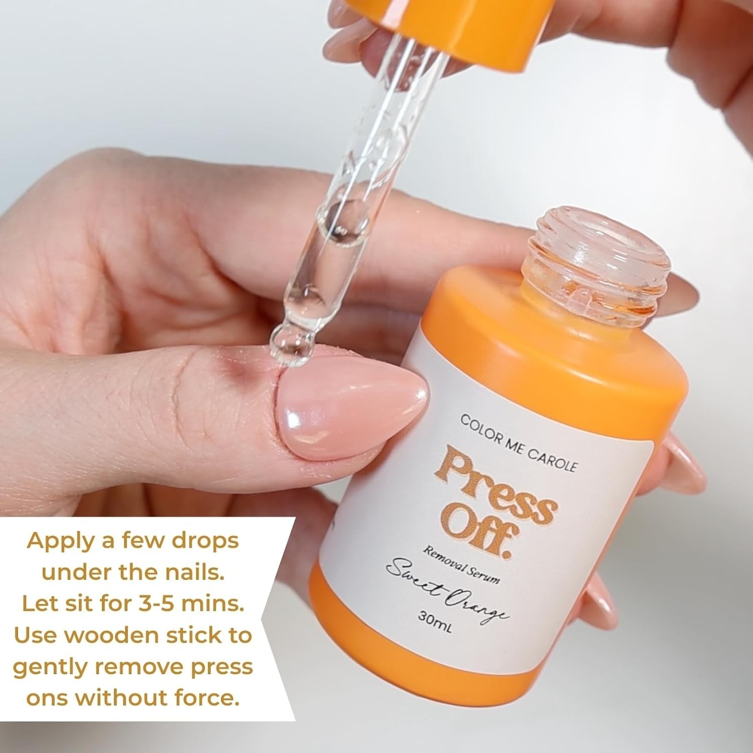 Press Off Nail Removal Serum – 30ml / 1oz Dropper Bottle | Gentle Press On Nail