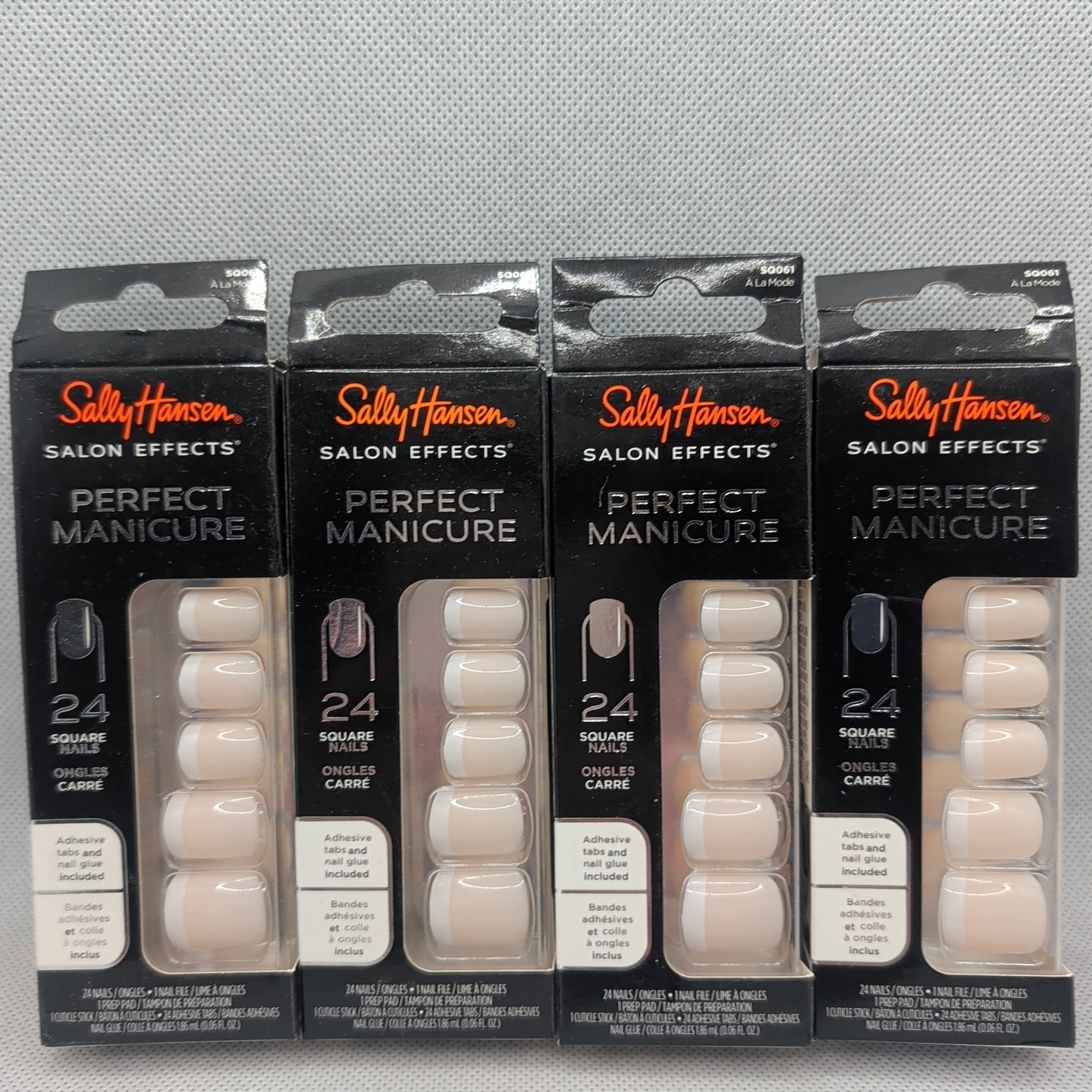 (4) Sally Hansen Salon Effects Perfect Manicure Square Short À La Mode SQ061
