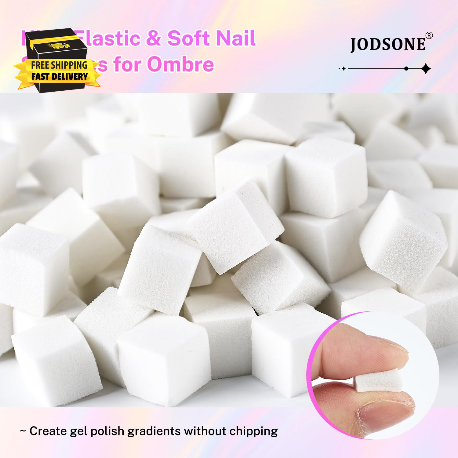 100PCS Soft Nail Sponges Tool with 1PCS Grabbing Pen Professional Accessories Ma