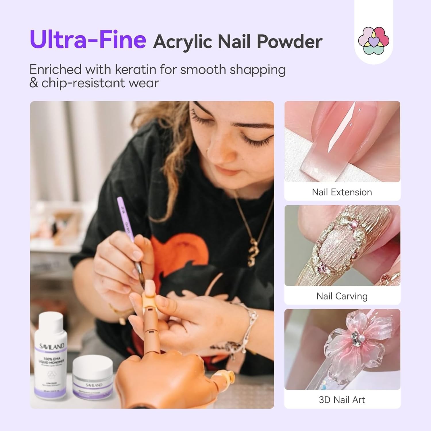 30g Clear Acrylic Nail Kit with 60ml Liquid – Perfect for DIY Nail Extensions