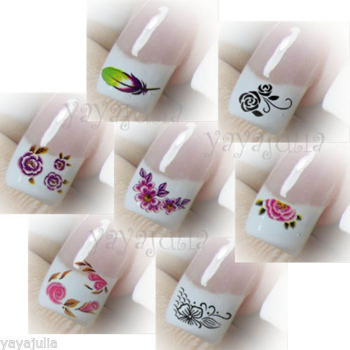 30 Nail Art Decal Water Slide Transfer Temporary Tattoos Stickers Wholesale