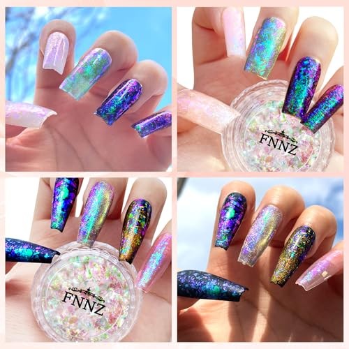 Unicorn Chameleon Flake, Aurora Unichrome Mermaid Iridescent Mystical Forest