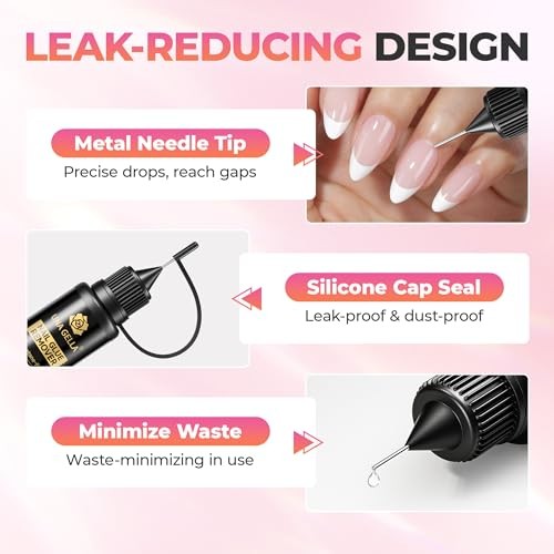 20ml*2PCS Nail Glue Remover for Press on, Multi Nail Glue Remover 2ps